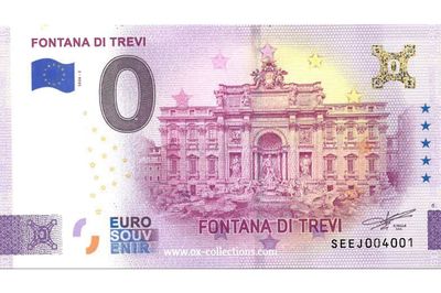 IT - Fontana di Trevi - 2026-02 Billet 0 euro Fontana di Trevi 2026-2 Gold souvenir
