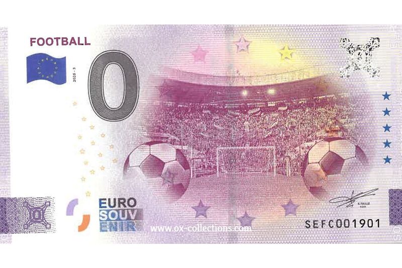 Zero Euro Note Football 2026-3 souvenir