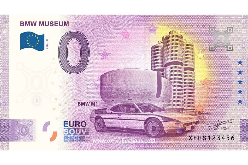 Zero Euro Note BMW Museum BMW M1 2026-13 souvenir
