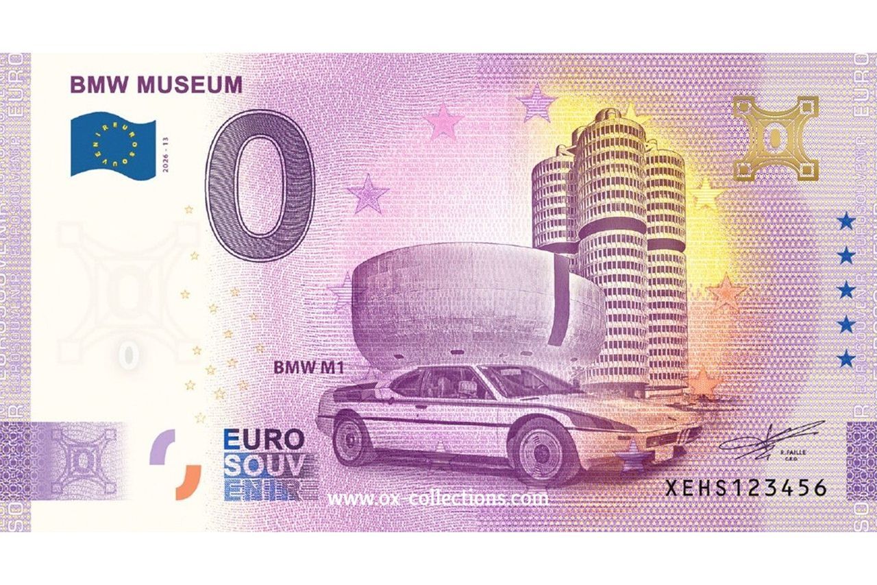 DE - BMW Museum - 2026-13 BMW M1 0 Euro-Schein BMW Museum BMW M1 2026-13 Gold