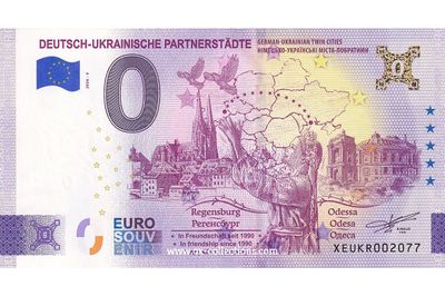 DE - Regensburg-Odessa - 2026--03 Billet 0 euro Regensburg-Odessa 2026-3 Gold souvenir