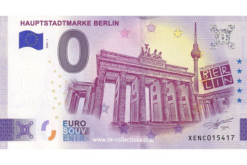 0 Euro-Schein Hauptstadtmarke Berlin 2026-1 Souvenir