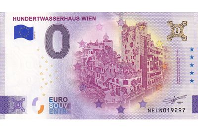 0 Euro-Schein Hundertwasserhaus Wien 2026-2 Gold Souvenir