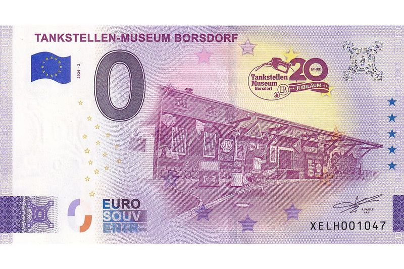 0 Euro-Schein Tankstellen-Museum Borsdorf 2026-2 Souvenir