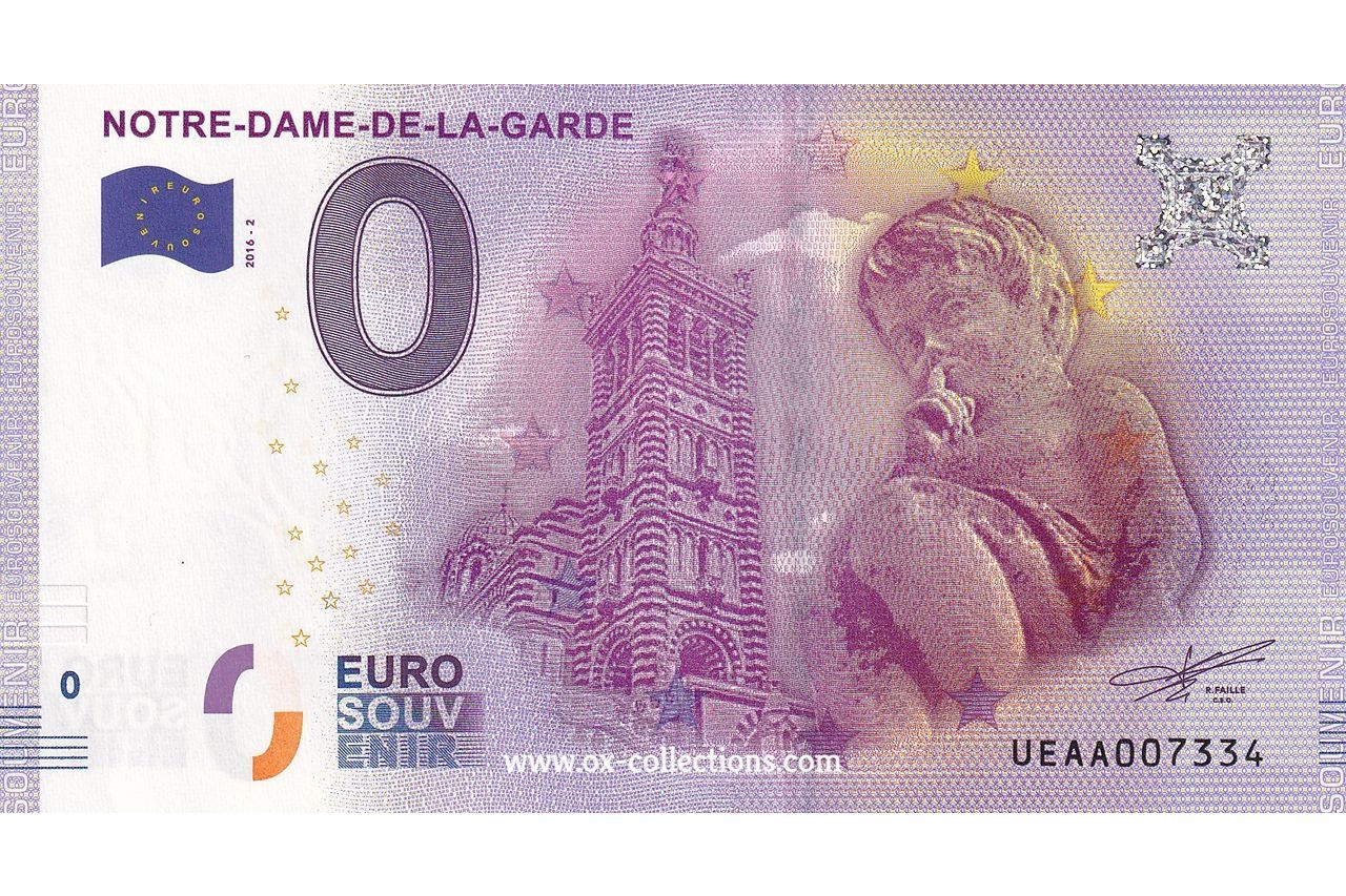 0 Euro-Schein Notre-Dame-de-la-Garde 2016-2 Souvenir