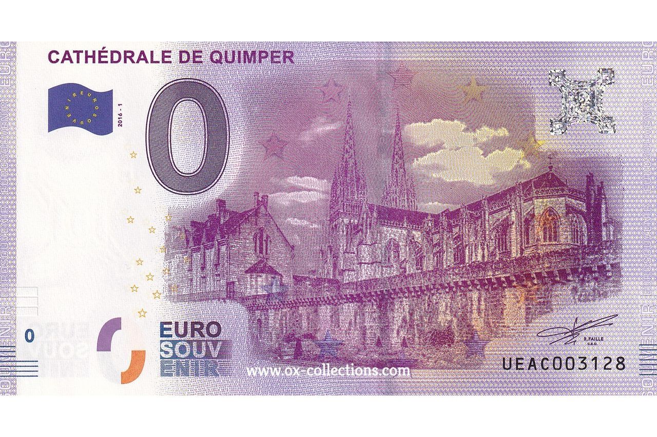 0 Euro-Schein Cathédrale de Quimper 2016-1 Souvenir