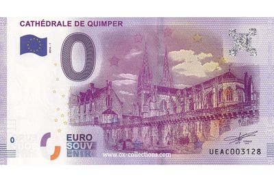 0 Euro-Schein Cathédrale de Quimper 2016-1 Souvenir