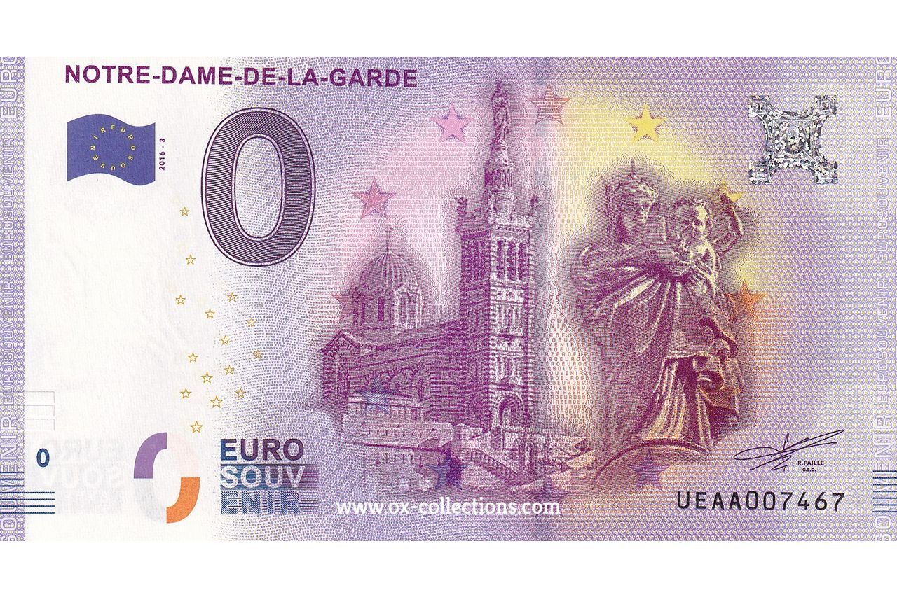 0 Euro-Schein Notre-Dame-de-la-Garde 2016-3 Souvenir