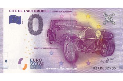 0 Euro-Schein Cité de l'Automobile 2016-1 Souvenir