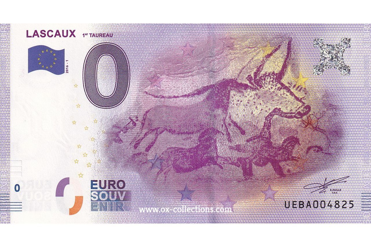 Billet 0 euro Lascaux 2016-1 souvenir