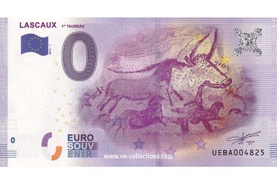 0 Euro-Schein Lascaux 2016-1 Souvenir