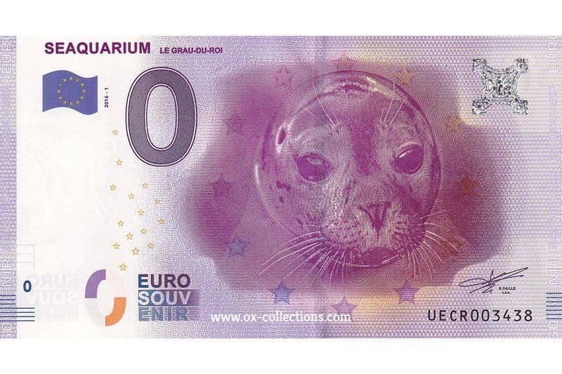 0 Euro-Schein Seaquarium 2016-1 Souvenir