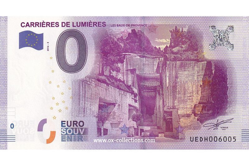 0 Euro-Schein Carrières de Lumières 2016-2 Souvenir