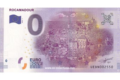 Zero Euro Note Rocamadour 2016-1 souvenir
