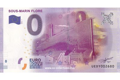 0 Euro-Schein Sous-Marin Flore 2016-1 Souvenir