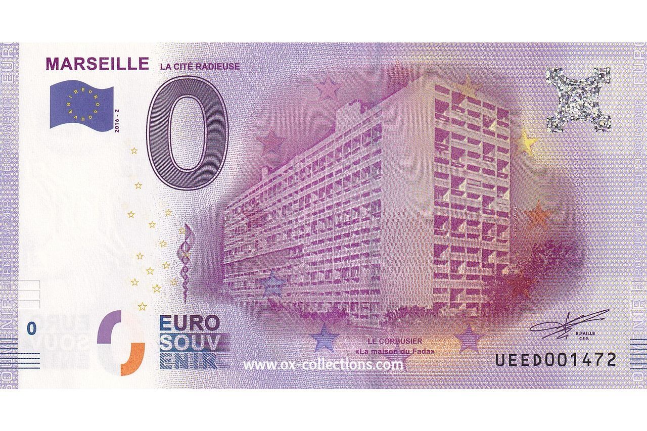 0 Euro-Schein Marseille 2016-2 Souvenir