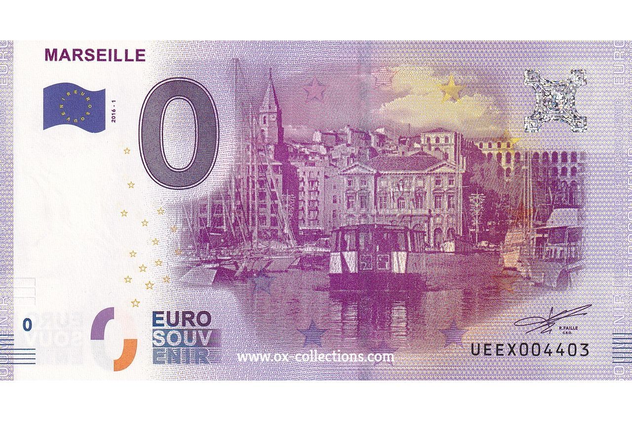 0 Euro-Schein Marseille 2016-1 Souvenir