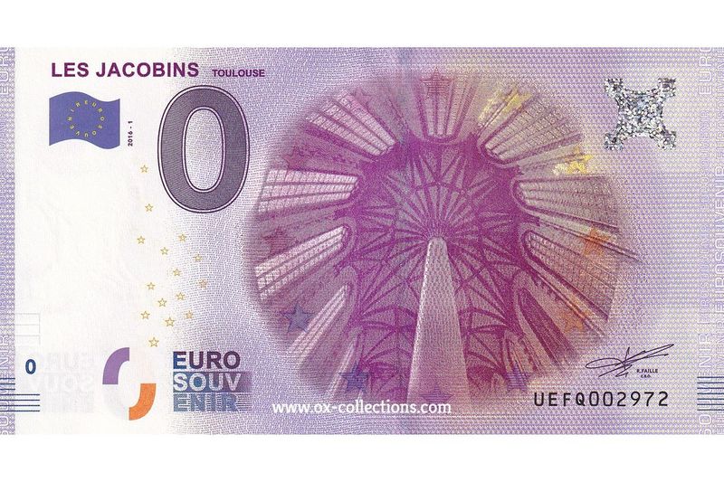 0 Euro-Schein Les Jacobins 2016-1 Souvenir