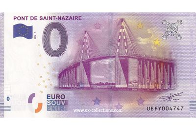 0 Euro-Schein Pont de Saint-Nazaire 2016-1 Souvenir