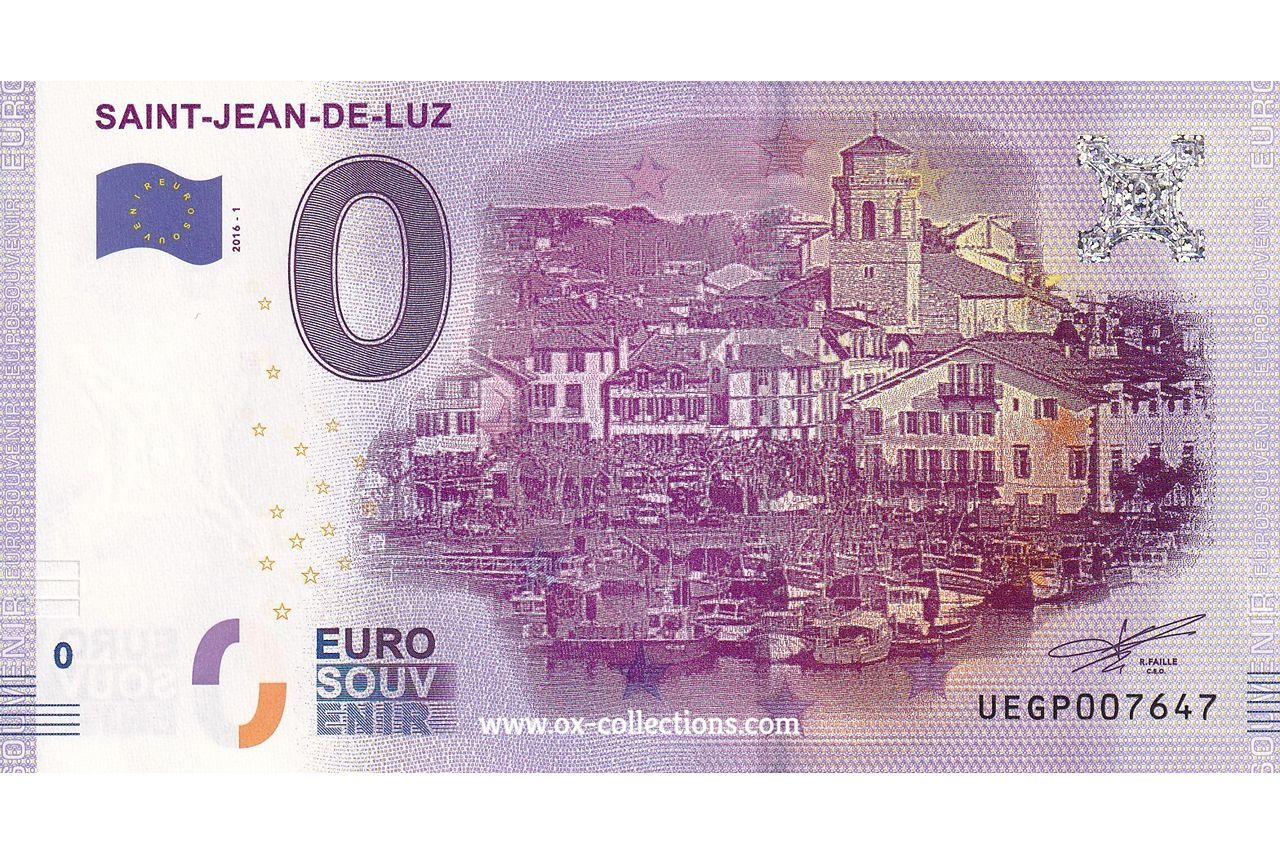 Billet 0 euro Saint-Jean-de-Luz 2016-1 souvenir