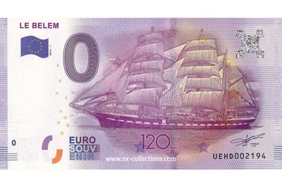 Billet 0 euro Le Belem 2016-1 souvenir