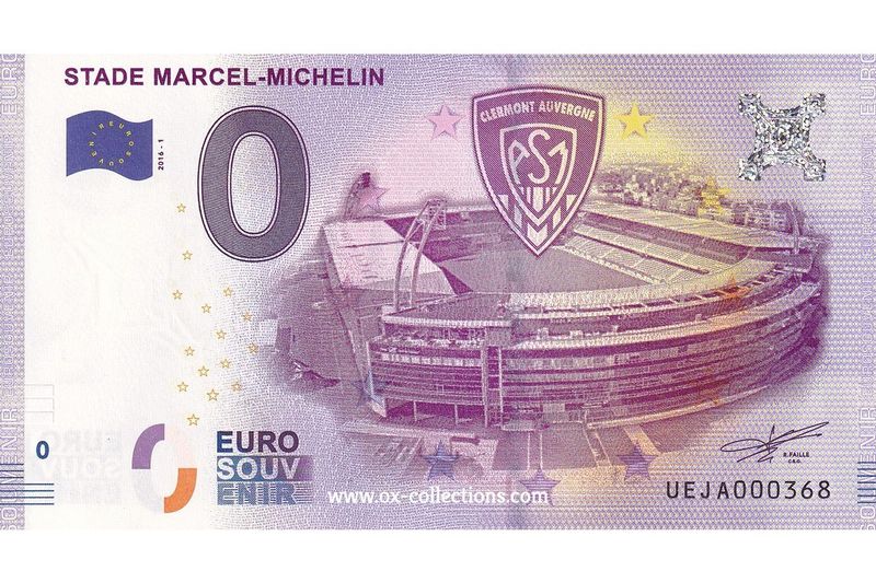 0 Euro-Schein Stade Marcel-Michelin 2016-1 Souvenir