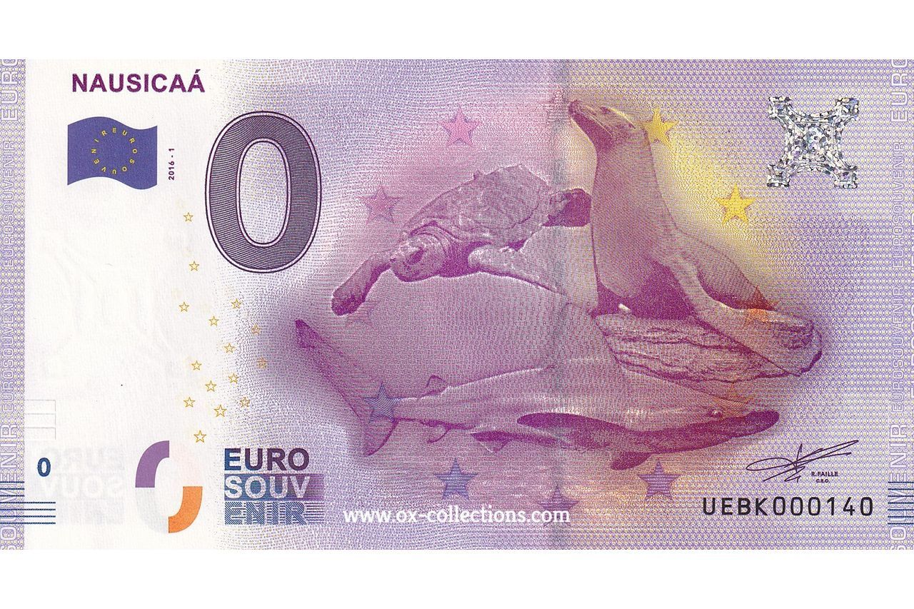 0 Euro-Schein Nausicaá 2016-1 Souvenir