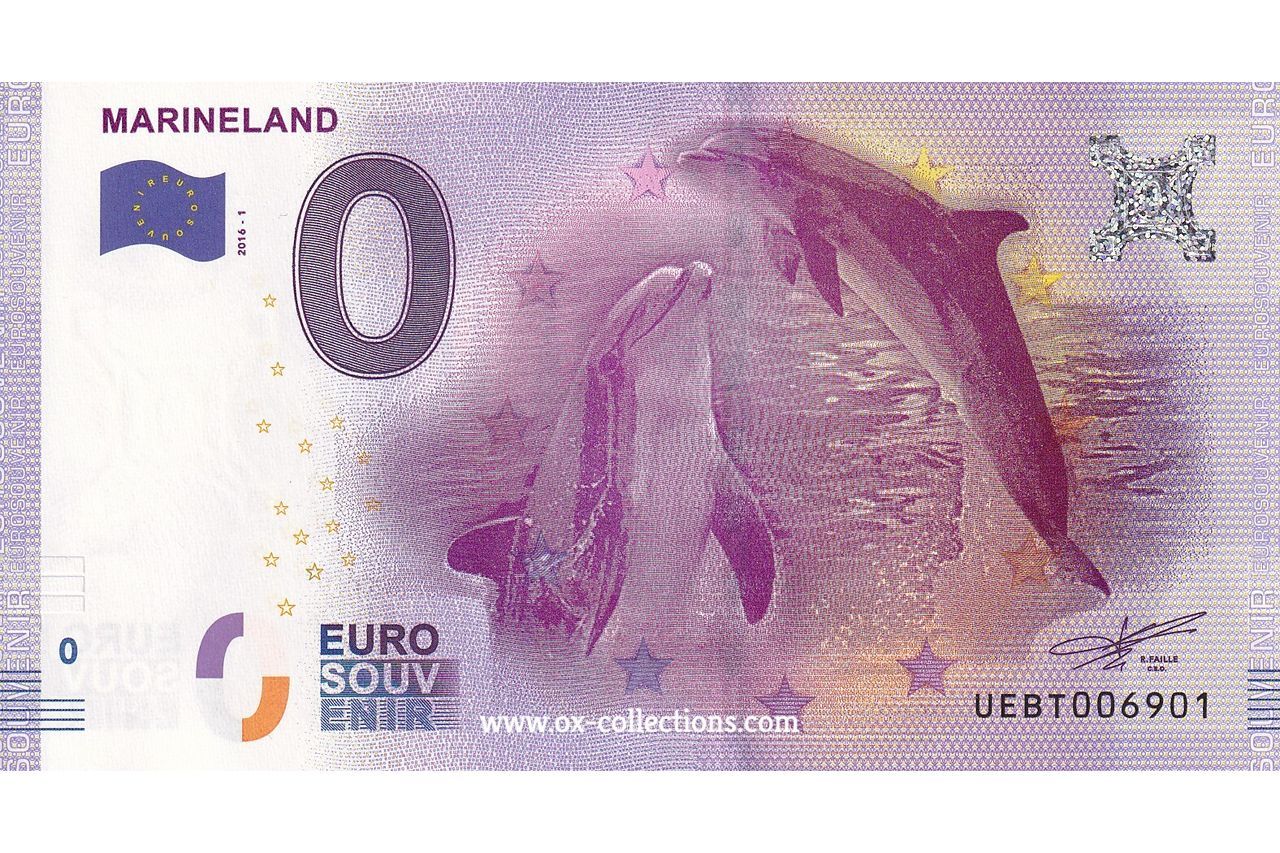0 Euro-Schein Marineland 2016-1 Souvenir