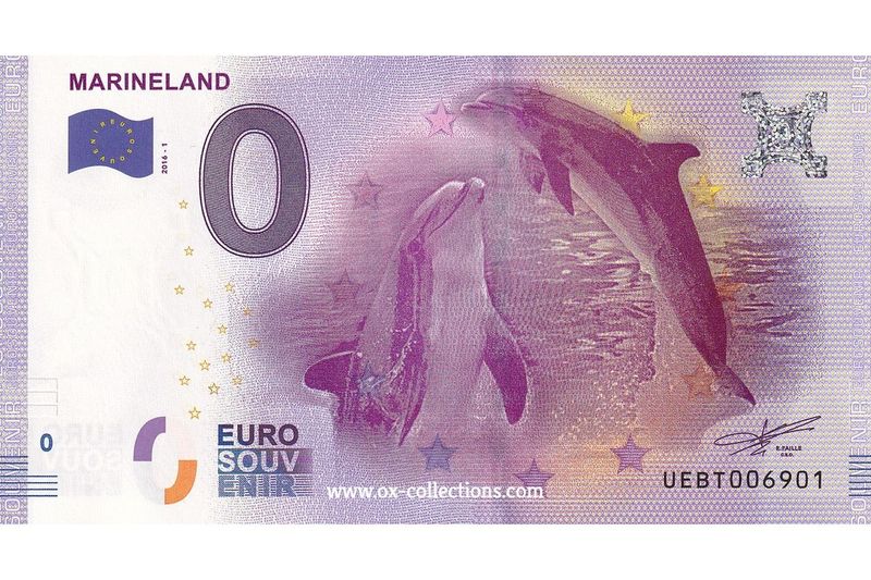 0 Euro-Schein Marineland 2016-1 Souvenir