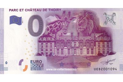 0 Euro-Schein Parc et Château de Thoiry 2016-1 Souvenir