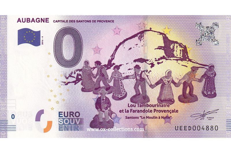 0 Euro-Schein Aubagne 2016-4 Souvenir