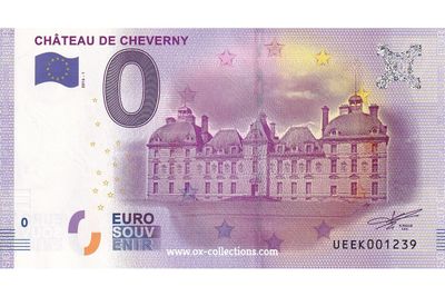 0 Euro-Schein Château de Cheverny 2016-1 Souvenir