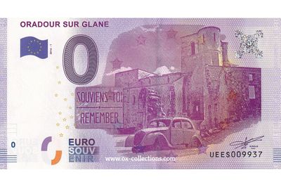 0 Euro-Schein Oradour sur Glane 2016-1 Souvenir