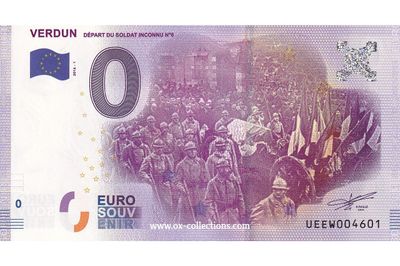 0 Euro-Schein Verdun 2016-1 Souvenir