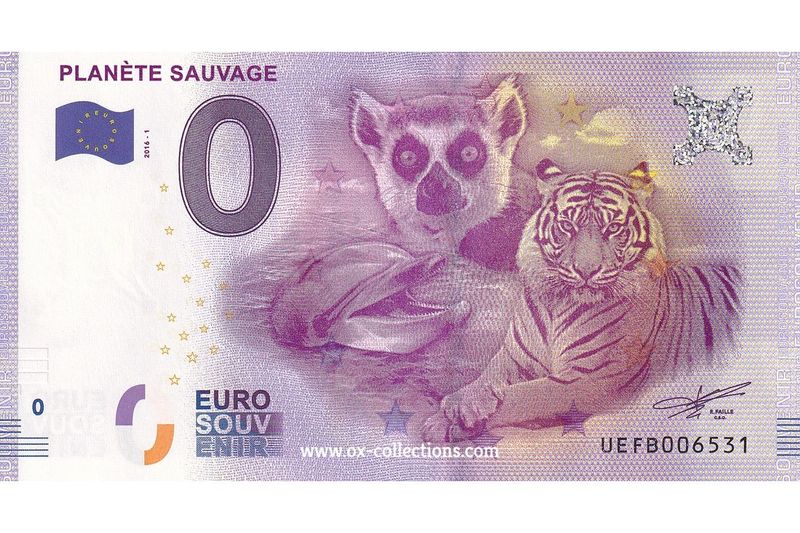 0 Euro-Schein Planète Sauvage 2016-1 Souvenir