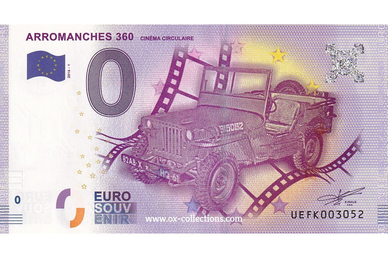 0 Euro-Schein Arromanches 360 2016-1 Souvenir