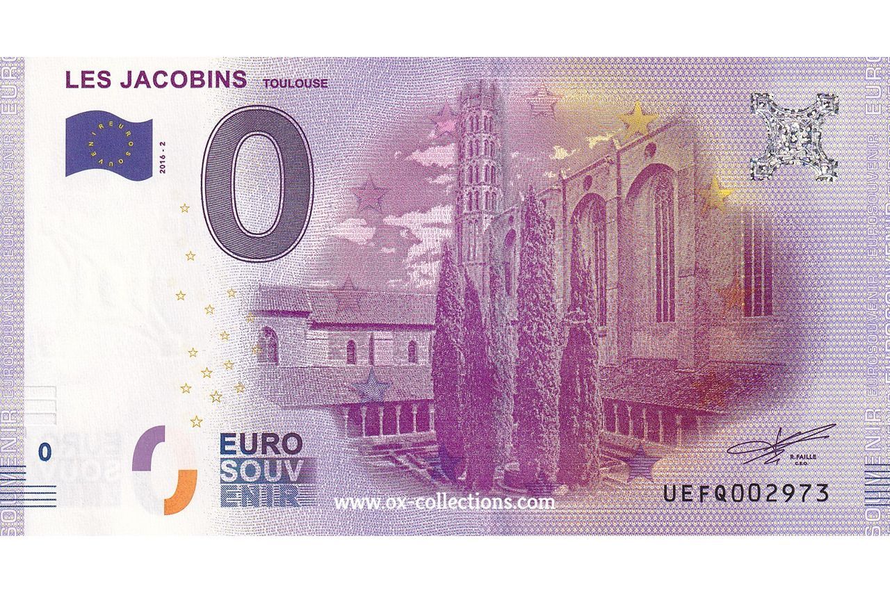 0 Euro-Schein Les Jacobins 2016-2 Souvenir