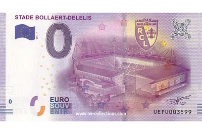 0 Euro-Schein Stade Bollaert-Delelis 2016-1 Souvenir