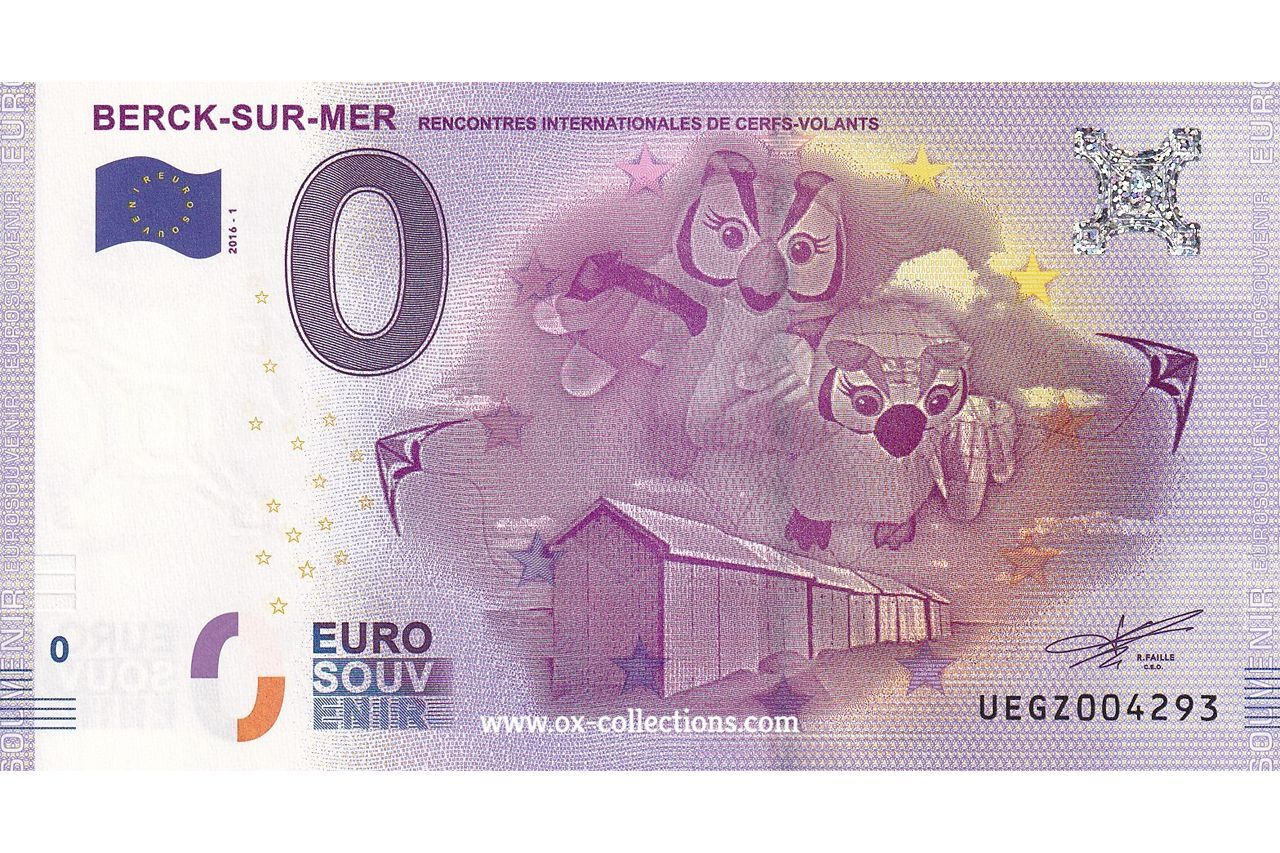 0 Euro-Schein Berck-sur-Mer 2016-1 Souvenir