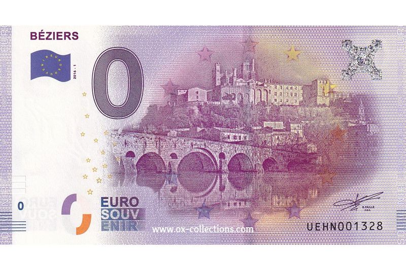 0 Euro-Schein Béziers 2016-1 Souvenir