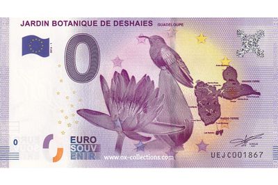 Billet 0 euro Jardin Botanique de Deshaies 2016-1 souvenir