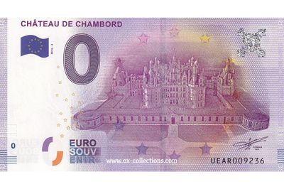 0 Euro-Schein Château de Chambord 2016-2 Souvenir