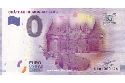 Zero Euro Note Château de Monbazillac 2016-1 souvenir