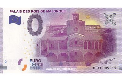 0 Euro-Schein Palais des Rois de Majorque 2016-1 Souvenir