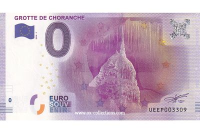 0 Euro-Schein Grotte de Choranche 2016-1 Souvenir