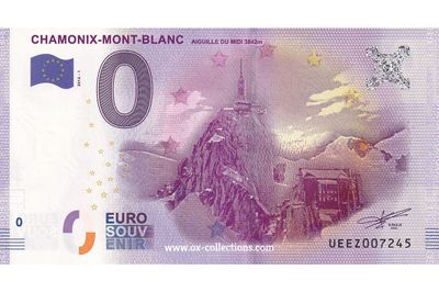0 Euro-Schein Chamonix-Mont-Blanc 2016-1 Souvenir