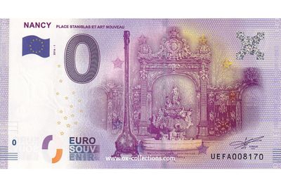 0 Euro-Schein Nancy 2016-1 Souvenir