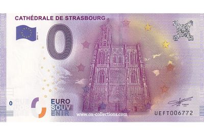 Billet 0 euro Cathédrale de Strasbourg 2016-1 souvenir