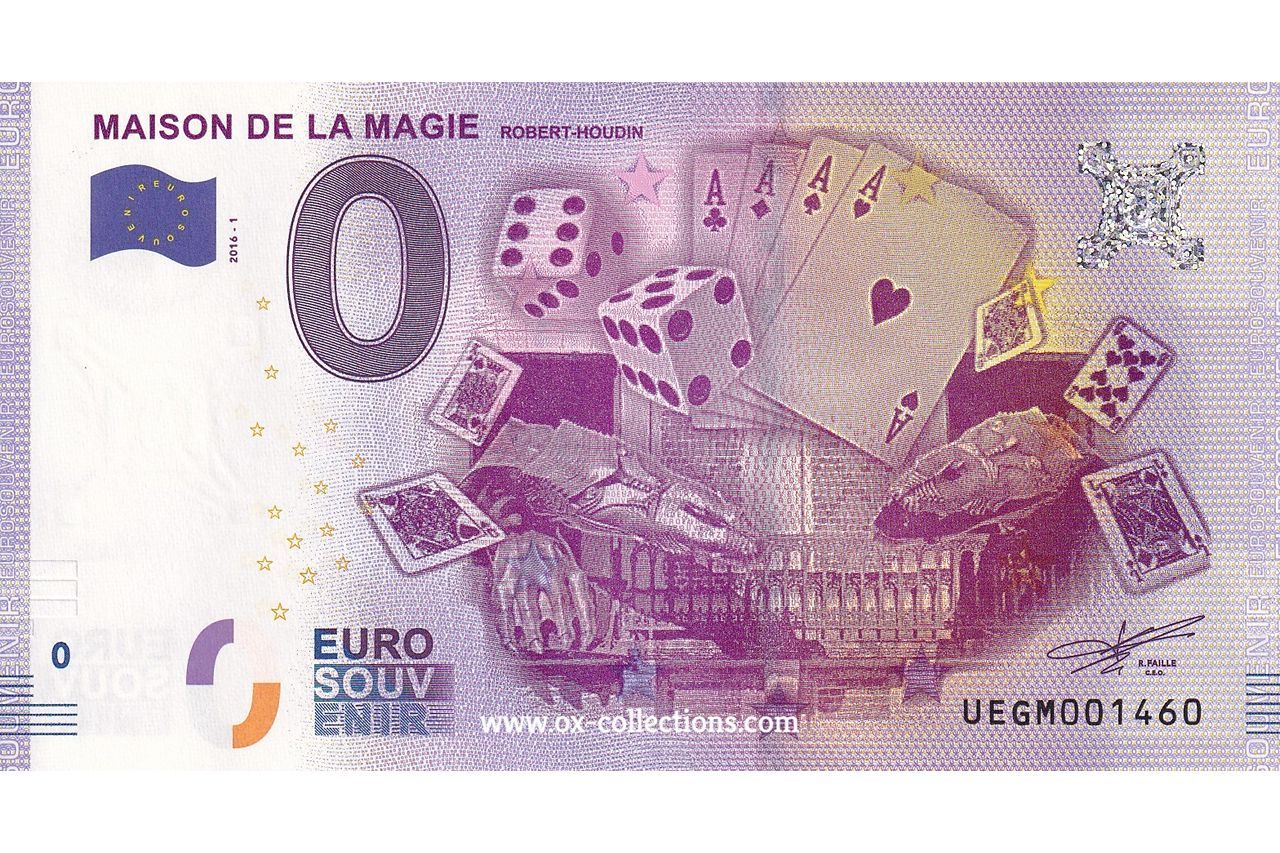 0 Euro-Schein Maison de la Magie 2016-1 Souvenir