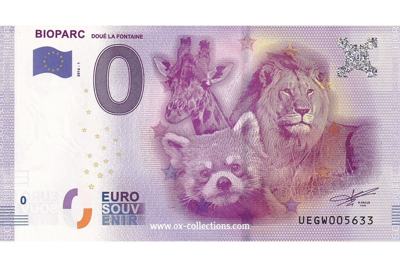 Billet 0 euro Bioparc 2016-1 souvenir